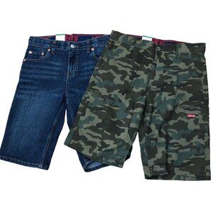 LEVI'S boys youth SHORTS lot‎ of 2 SIZE 14/W27 new with tag